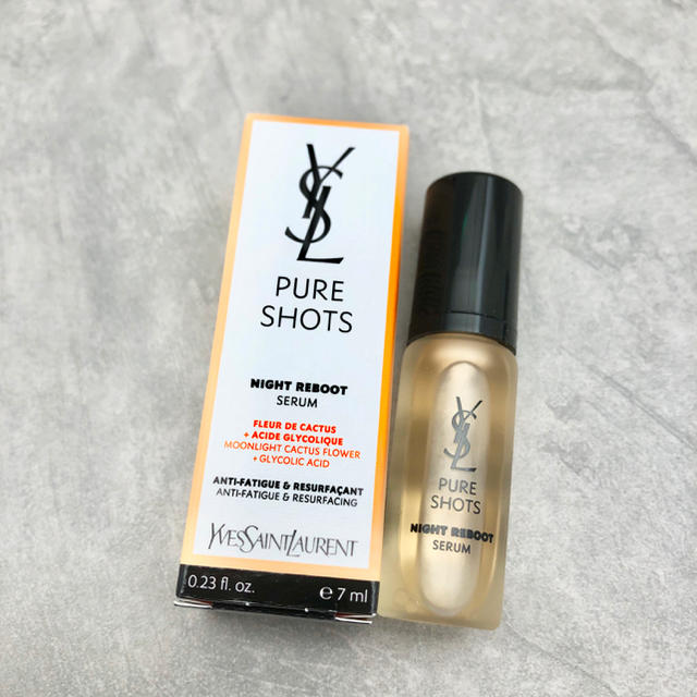 Yves Saint Laurent Beaute(イヴサンローランボーテ)の【新品】YSLピュアショットナイトセラム7ml【送料込】 コスメ/美容のスキンケア/基礎化粧品(美容液)の商品写真