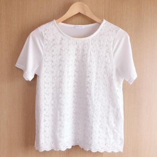 ハニーズ(HONEYS)のハニーズ レース カットソー Tシャツ ホワイト(カットソー(半袖/袖なし))