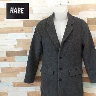 ハレ(HARE)の【HARE】 美品 ハレ グレーニットジャケット 毛63% サイズS(ブルゾン)