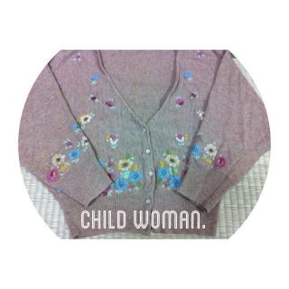 チャイルドウーマン(CHILD WOMAN)の値下げ！フラワー刺繍.ドルマンニット*(ニット/セーター)