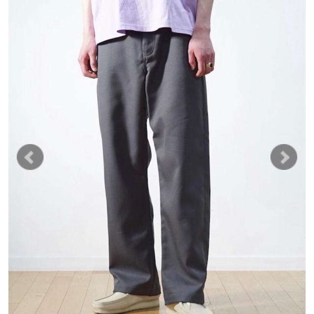 order loose twill pants "d.gray"