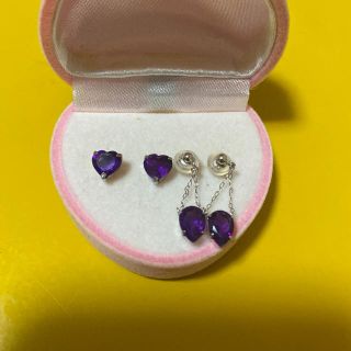 アメジストピアス　セット(ピアス)