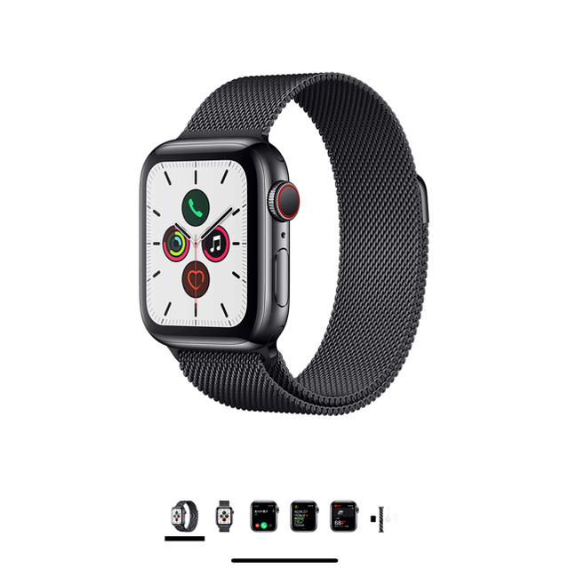 人気の春夏 Watch Apple - Watch Apple Series スペースブラックステンレス 44mm 5 腕時計(デジタル)