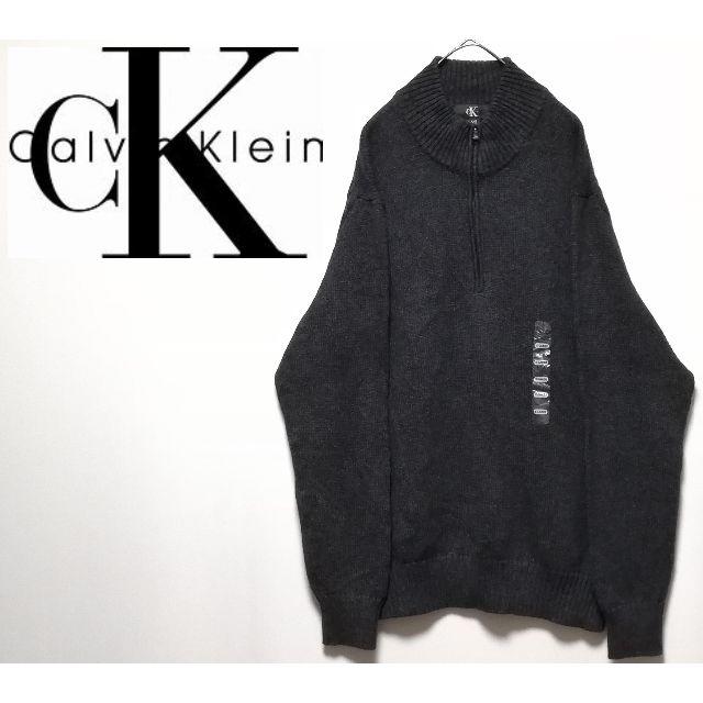 Calvin Klein(カルバンクライン)の319 未使用 CK CALVIN KLEIN ハーフジップアップニット レディースのトップス(ニット/セーター)の商品写真