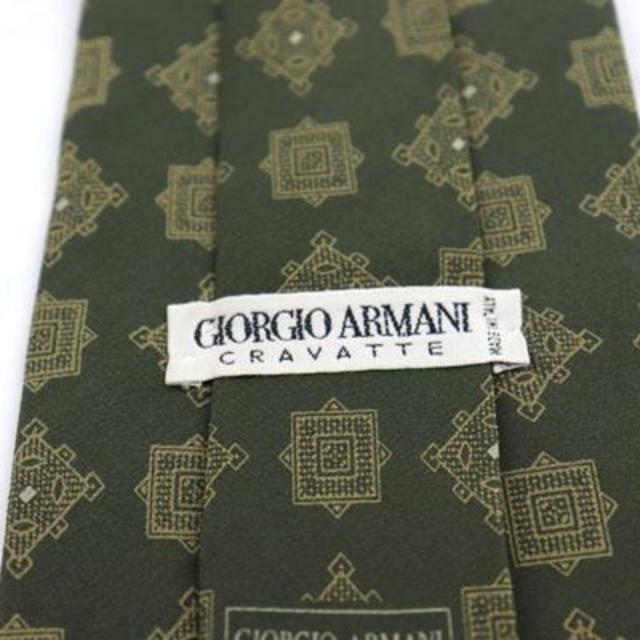 Giorgio Armani(ジョルジオアルマーニ)のGIORGIO ARMANI/ジョルジョアルマーニ ネクタイ グリーン 小紋柄 メンズのファッション小物(ネクタイ)の商品写真