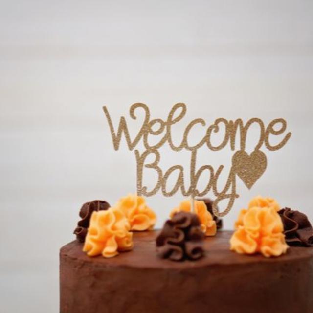 Welcome Baby ケーキトッパー　 ハンドメイドのキッズ/ベビー(その他)の商品写真