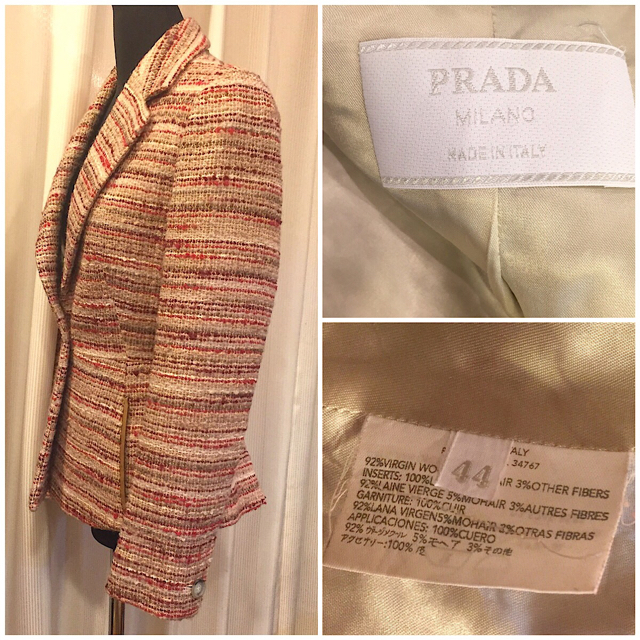 PRADA - PRADA プラダ ウール ジャケット SIZE 44 レッド系の通販 by
