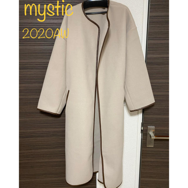 mystic(ミスティック)のmystic♡パイピングコート レディースのジャケット/アウター(ロングコート)の商品写真