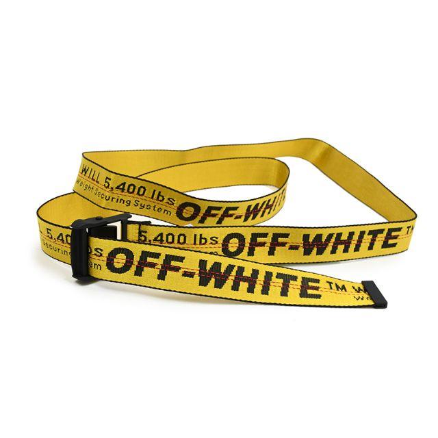 Off-White - OFF-WHITE オフホワイト BELT イエローベルト3.5cm幅太い方