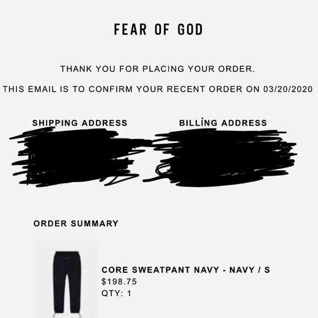 FEAR OF GOD(フィアオブゴッド)の FEAROFGOD 6th core sweatpant S navy メンズのパンツ(その他)の商品写真