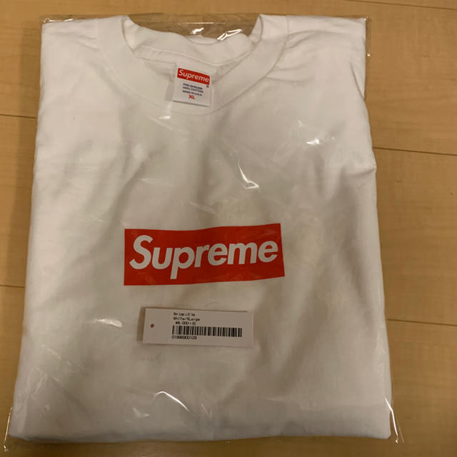 XL Supreme Box logo L/S tee White