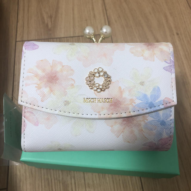 ミッシュマッシュ＊水彩花柄三つ折り財布*新品