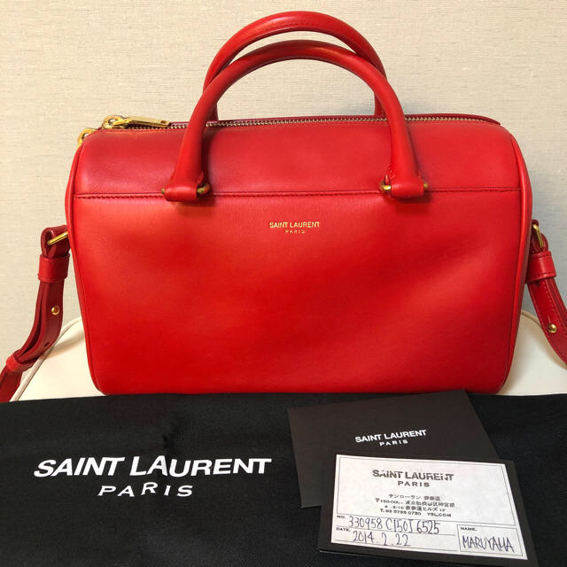 表参道ヒルズで購入 SAINT LAURENT ベイビーダッフルショルダーバッグ