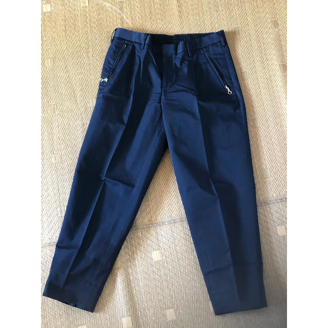 kolor 14ss テーパードパンツ エステルウーリーギャバ 裾ジップ