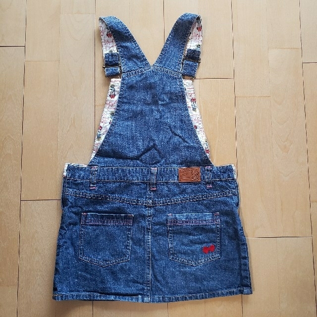 値下げ！　ジャンパースカート　デニム　ディズニー　120 キッズ/ベビー/マタニティのキッズ服女の子用(90cm~)(ワンピース)の商品写真