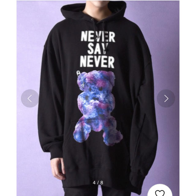 MILKBOY(ミルクボーイ)のMILKBOY NEVER SAY NEVER BIG パーカー　XL 美品 メンズのトップス(パーカー)の商品写真