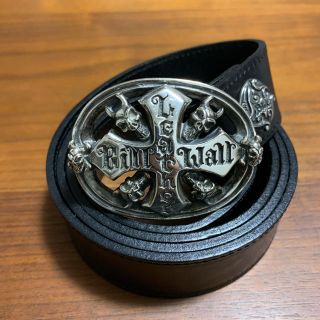 ビルウォールレザーBWLレザーシルバーskullベルト