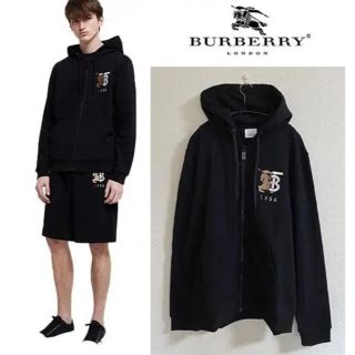 バーバリー(BURBERRY)の【新品】BURBERRY バーバリー 刺繍ロゴ スウェット パーカーM(パーカー)