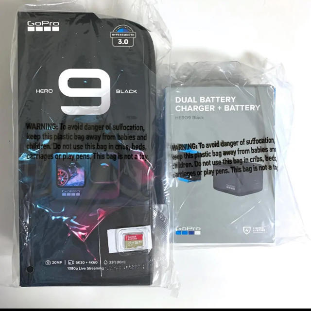 新品未使用GoPro HERO9 Black + バッテリーチャージャー　セット