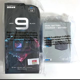 ゴープロ(GoPro)の新品未使用GoPro HERO9 Black + バッテリーチャージャー　セット(ビデオカメラ)