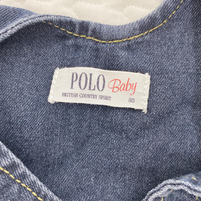 POLO Baby デニム サロペット 80cm キッズ/ベビー/マタニティのベビー服(~85cm)(ロンパース)の商品写真