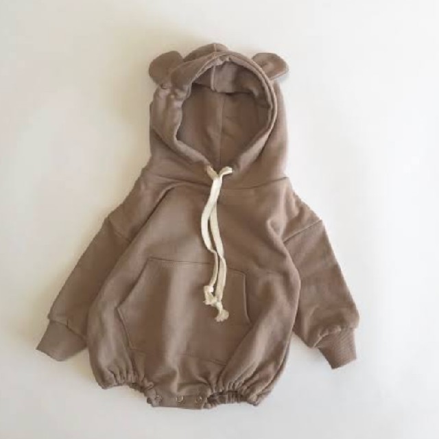 babyGAP(ベビーギャップ)の新品　くまみみ　ロンパース　 キッズ/ベビー/マタニティのベビー服(~85cm)(ロンパース)の商品写真