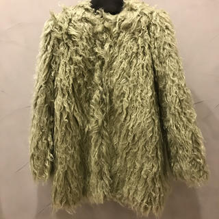 MAISON DE REEFUR ミドル丈　フェイクファーコート　36