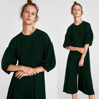 ザラ(ZARA)のZARA ボリューム袖 バルーン袖 オールインワン(オールインワン)