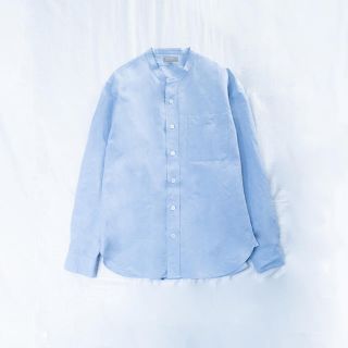 マーガレットハウエル(MARGARET HOWELL)の【美品】コットンリネン バンドカラーシャツ 17SS(シャツ)