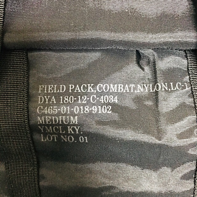 FIELD COMBAT NYLON LC-1　ミリタリーバックパック　黒