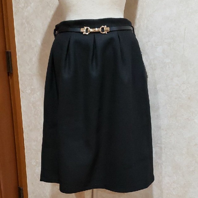 ❤INCEDE❤3Lタイトスカート黒《秋冬物》新品ベルト付き レディースのスカート(ひざ丈スカート)の商品写真
