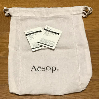 イソップ(Aesop)のAesop イソップ巾着袋 サンプル2個付き(ショップ袋)