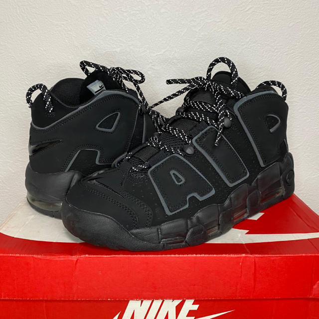 極美品 希少!! NIKE AIR MORE UPTEMPO トリプルブラック