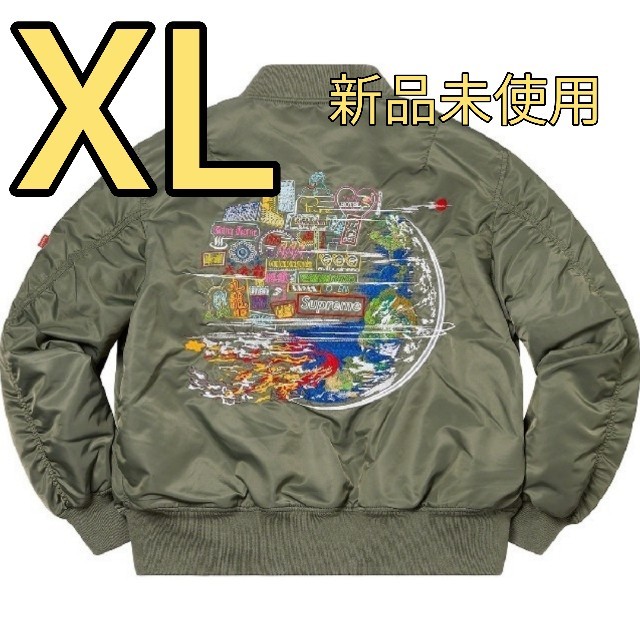 ブルゾンSupreme Globe MA-1 Olive XLサイズ 新品未使用