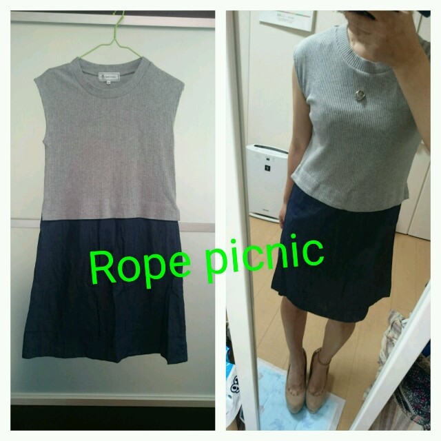 Rope' Picnic(ロペピクニック)のRope picnic*ドッキングワンピ レディースのワンピース(ひざ丈ワンピース)の商品写真