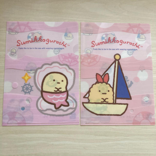 サンエックス(サンエックス)のすみっコぐらし × はま寿司 タピオカ エビフライ クリアファイル 2枚セット エンタメ/ホビーのおもちゃ/ぬいぐるみ(キャラクターグッズ)の商品写真