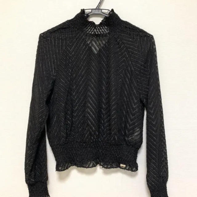 ARMANI EXCHANGE(アルマーニエクスチェンジ)のarmani exchange 黒ブラウス＊ レディースのトップス(シャツ/ブラウス(長袖/七分))の商品写真