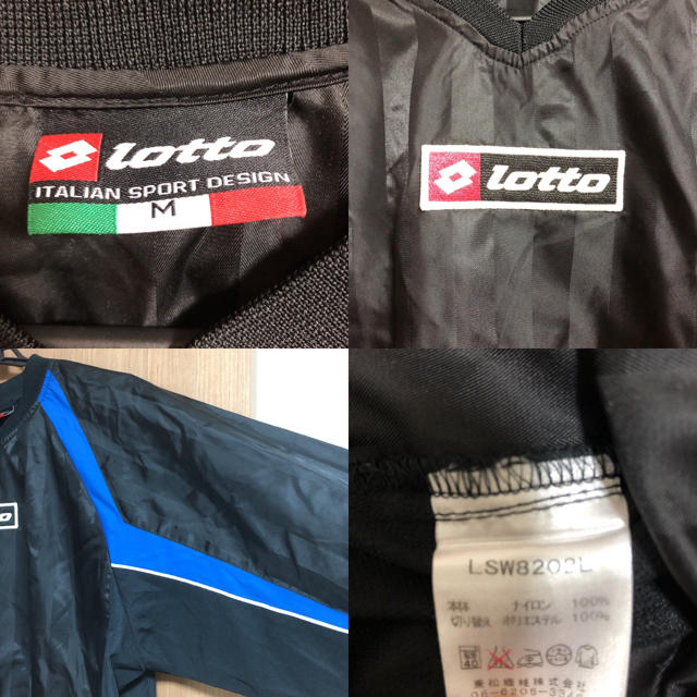 lotto(ロット)のたく様専用　Lotto ナイロンジャケット　黒　MENS Mサイズ メンズのジャケット/アウター(ナイロンジャケット)の商品写真