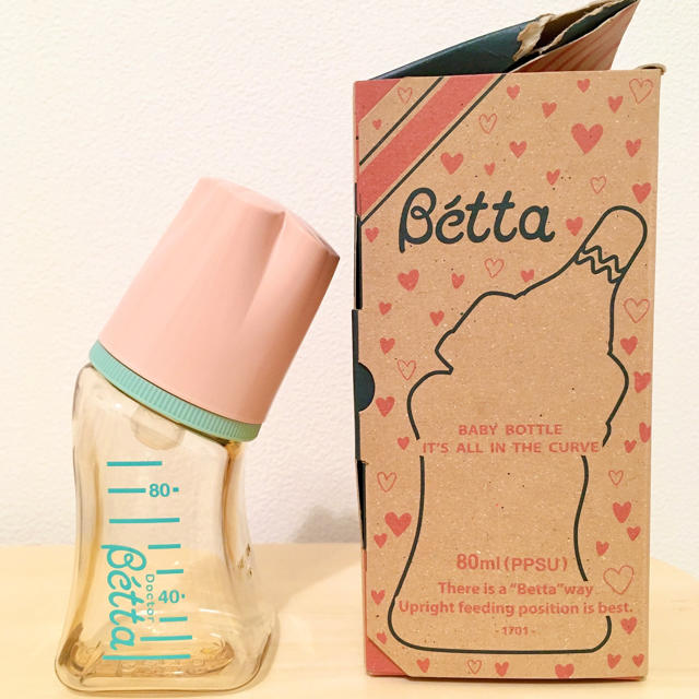 VETTA(ベッタ)の【新品・未使用】ドクターベッダ Bétta 哺乳びん 80ml   おまけ付き キッズ/ベビー/マタニティの授乳/お食事用品(哺乳ビン)の商品写真