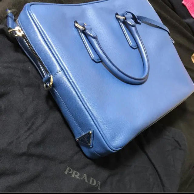 PRADA 青 メンズ ビジネスバッグ