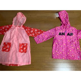 アナップキッズ(ANAP Kids)の女の子　カッパ　2セット　ANAP 110 120(その他)