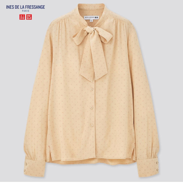 UNIQLO(ユニクロ)の★新品 UNIQLO ユニクロ イネス 美シルエット レーヨンボウタイブラウス レディースのトップス(シャツ/ブラウス(長袖/七分))の商品写真