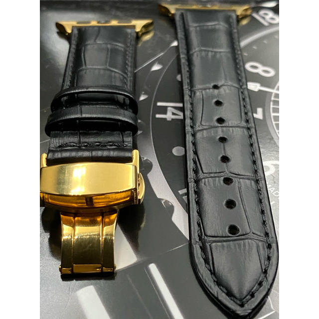アップルウォッチカスタムカバー　ベルトセット　本革レザー　アップルウォッチダイヤ メンズの時計(腕時計(デジタル))の商品写真