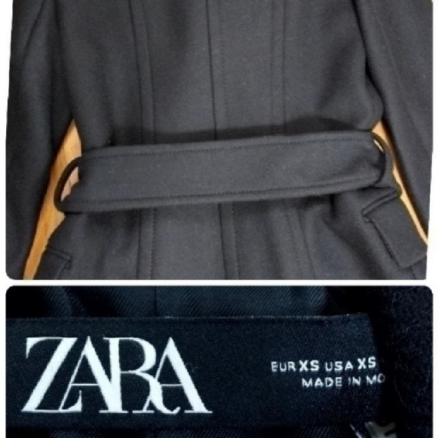ZARAロングコートXS ブラック ロングコート ZARAロングコートXS ブラック ロングコート