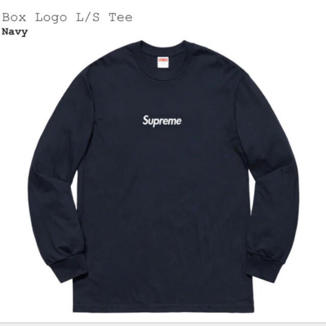 supreme Box Logo L/S Tee Navy Xlarge 2022年ファッション福袋 51.0