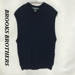 ブルックスブラザース(Brooks Brothers)のケーブルニットベスト メンズ　セーター　ネイビー　M ブルックスブラザーズ(ベスト)