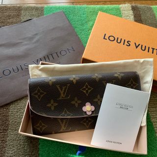 ルイヴィトン(LOUIS VUITTON)のルイビィトンLVフラワーピンク難ありポルトフォイユ・エミリー(財布)