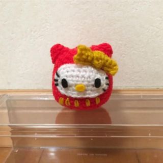 ハローキティ風　あみぐるみ　ハンドメイド(あみぐるみ)