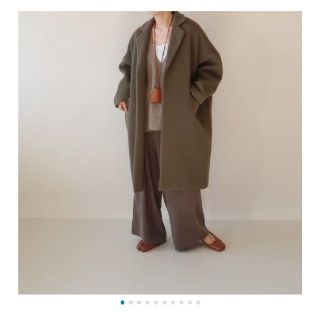 ARGUE  ALPACA WOOL BOXY COAT(MOCA KHAKI)(チェスターコート)