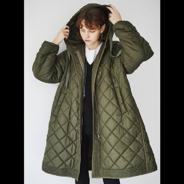 CLANE QUILTING HOODIE TENT LINE COAT   レディースのジャケット/アウター(ロングコート)の商品写真